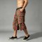 Red Camo Raw Edge Cargo Cropped Pants |  Multi-Pocket Elastic Waist | Daily Street Hip Hop Outfit |  Streetwear Manufacturer