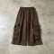 Drawstring Strap Multi Cargo Pocket Brown Capri Pants | Adjustable Strap,Button Closure | OEM Streetwear