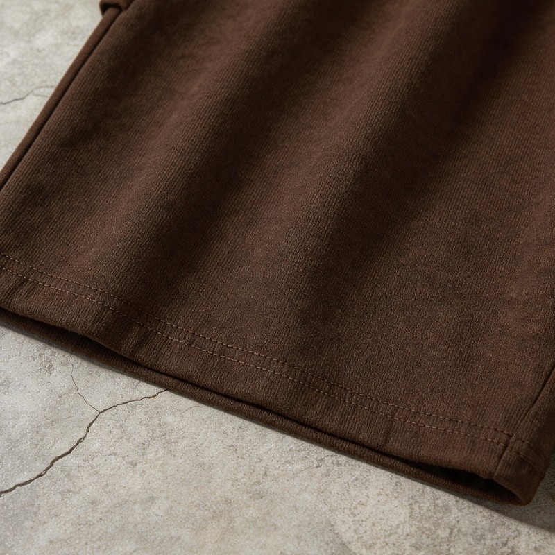 Drawstring Strap Multi Cargo Pocket Brown Capri Pants