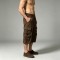 Drawstring Strap Multi Cargo Pocket Brown Capri Pants | Adjustable Strap,Button Closure | OEM Streetwear