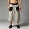 Leopard Embroidered Cropped Wide Leg Pants | Elastic Waist with Back pocket Embroidery | OEM Streetwear