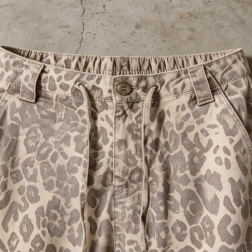 Leopard Cargo Wide Capri Pants | Elastic Drawstring Waist | Street Daily Casual Wear | Custom Streetwear