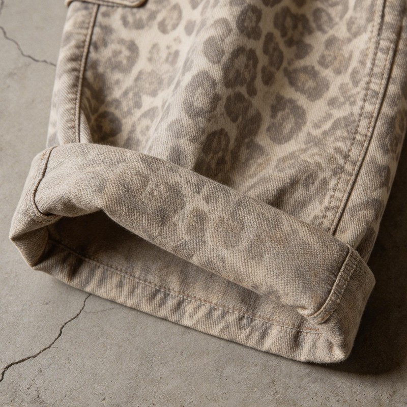 Leopard Cargo Wide Capri Pants
