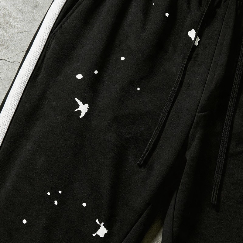 Ink Splatter Flare Capri Pants