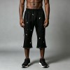 Ink Splatter Flare Capri Pants | Side Stripe Raw Hem | Cotton Blend Drawstring Waist | Custom Streetwear