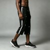 Ink Splatter Flare Capri Pants | Side Stripe Raw Hem | Cotton Blend Drawstring Waist | Custom Streetwear