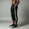Ink Splatter Flare Capri Pants | Side Stripe Raw Hem | Cotton Blend Drawstring Waist | Custom Streetwear