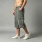 Washed Denim Cargo Capri Pants | Multi-Cargo Pocket Street Daily Casual Outfit | OEM Streetwear