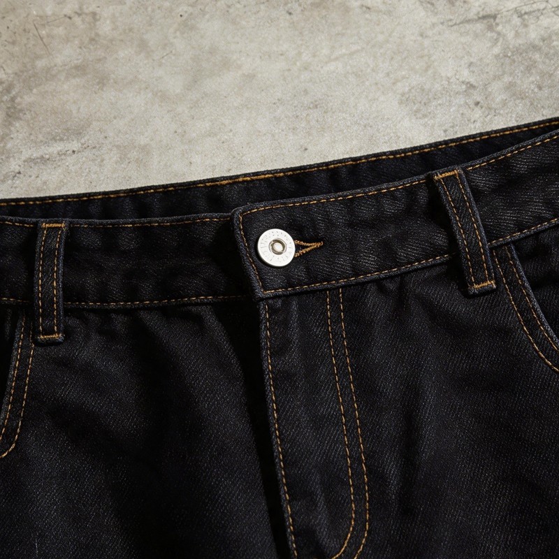 Plaid Patchwork Denim Capri pants