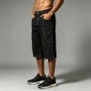 Plaid Patchwork Denim Capri pants | 100% Cotton Loose Fit Denim | Street Daily Casual Wear | OEM Streetwear