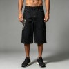 Plaid Patchwork Denim Capri pants | 100% Cotton Loose Fit Denim | Street Daily Casual Wear | OEM Streetwear