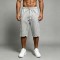 Distressed Raw Edge Capri Pants | Drawstring Waist with Side Pocket | Heather French Terry Cotton | OEM Streetwear