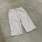 Distressed Raw Edge Capri Pants | Drawstring Waist with Side Pocket | Heather French Terry Cotton | OEM Streetwear