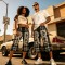 Rhinestone Applique Flare Cropped Capri Pants | Plaid Fabric Elastic Waist | OEM Streetwear