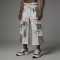 Spray Dye Flare Cargo Capri Pants | Side Stripe Multi Pockets Elastic Drawstring Waist | Clothing Manufacturer