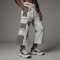 Spray Dye Flare Cargo Capri Pants | Side Stripe Multi Pockets Elastic Drawstring Waist | Clothing Manufacturer