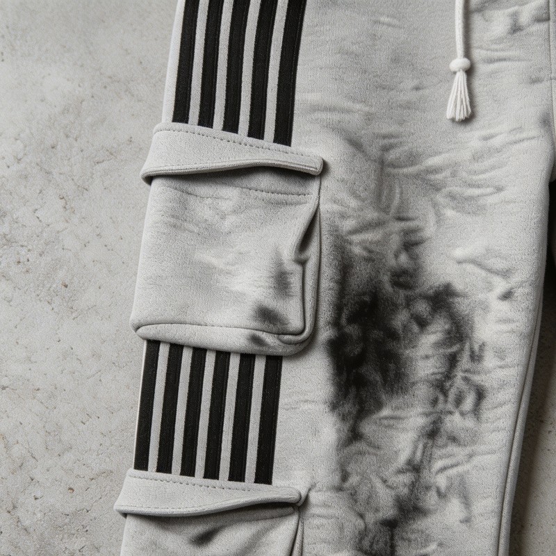 Spray Dye Flare Cargo Capri Pants