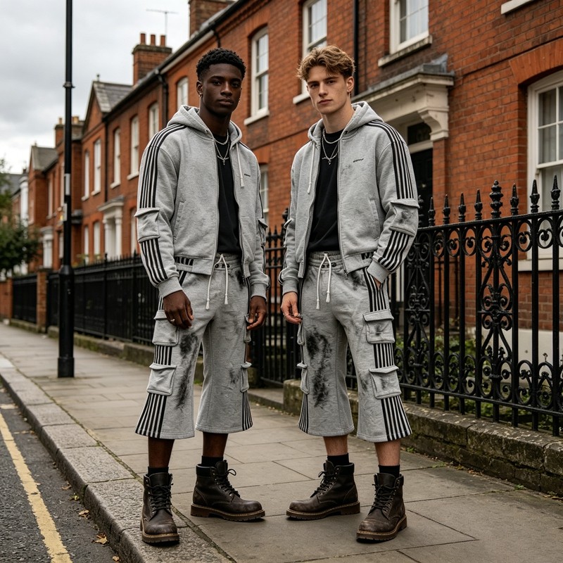 Spray Dye Flare Cargo Capri Pants