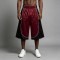 Color Block Basketball Capri Pants | Elastic Waist White Piping | Hip Hop Street Daily Wear | OEM Streetwear