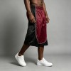 Color Block Basketball Capri Pants | Elastic Waist White Piping | Hip Hop Street Daily Wear | OEM Streetwear