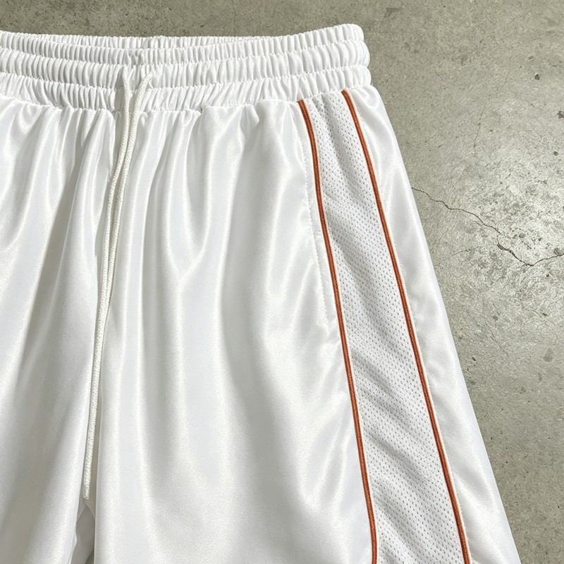 Piped Mesh Panel Basketball Capri Pants