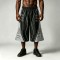 DTG Print Color Block Flare Capri Pants | Quick Dry Polyester Elastic Drawstring Waist | Streetwear Manufacturer