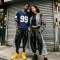 DTG Print Color Block Flare Capri Pants | Quick Dry Polyester Elastic Drawstring Waist | Streetwear Manufacturer