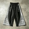 DTG Print Color Block Flare Capri Pants | Quick Dry Polyester Elastic Drawstring Waist | Streetwear Manufacturer