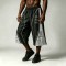DTG Print Color Block Flare Capri Pants | Quick Dry Polyester Elastic Drawstring Waist | Streetwear Manufacturer