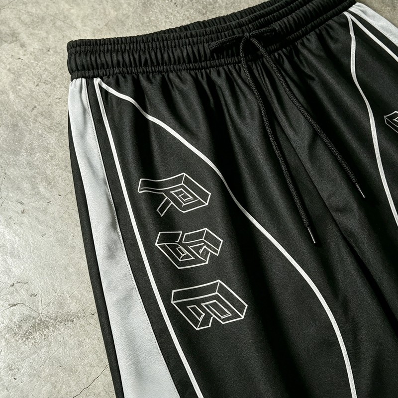 DTG Print Color Block Flare Capri Pants