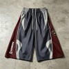 Heat Transfer Print Embroidery Patch Capri Pants | Elastic Drawstring Waist | Hip Hop Streetwear | Custom Streetwear