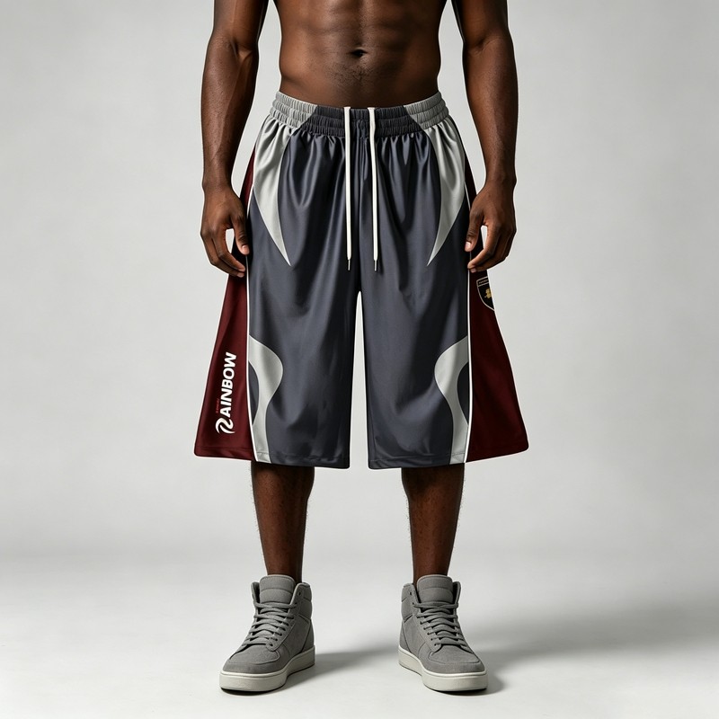 DTG Print Color Block Flare Capri Pants