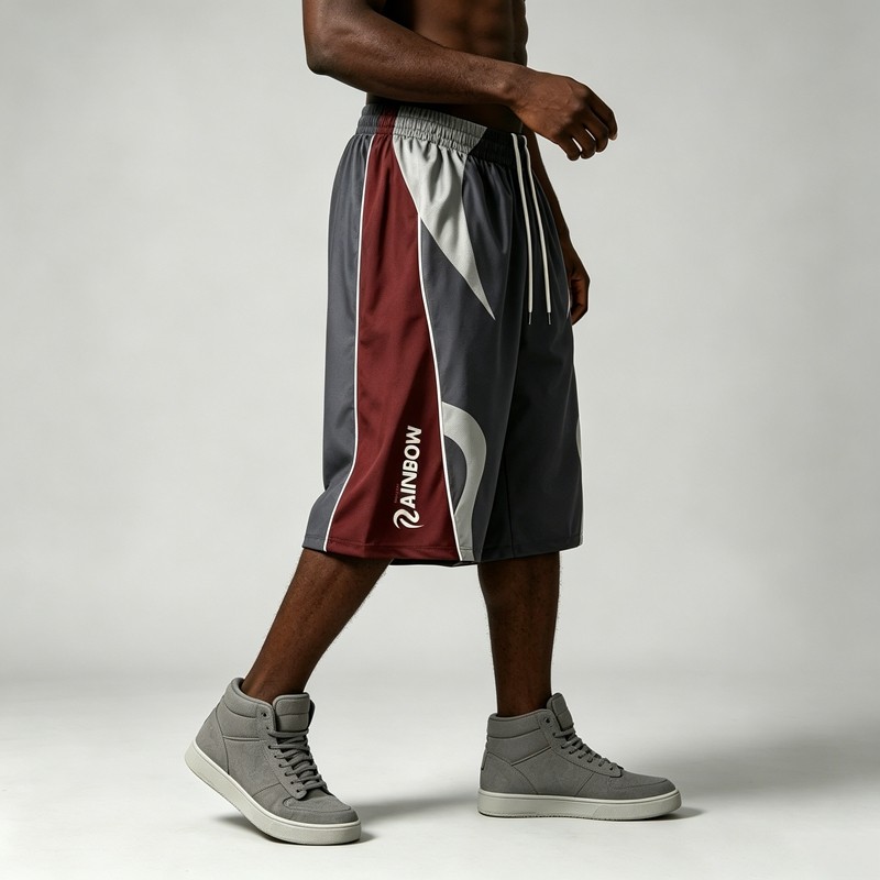 DTG Print Color Block Flare Capri Pants