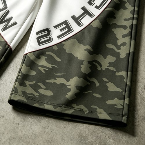 Heat Transfer Printed Camo Panel Cropped Capri Pants | 100% Quick Dry Polyester Breathable | Streetwear Manufacturer