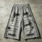 DTG Print Distressed Capri Pants | Raw Edge | Elastic Drawstring Waist Chain Side | Clothing Manufacturer