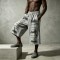 DTG Print Distressed Capri Pants | Raw Edge | Elastic Drawstring Waist Chain Side | Clothing Manufacturer