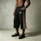 Embroidered Flare Capri Jeans | Leopard Side Panel | Black Denim High Waist Button Fly | Custom Streetwear