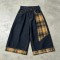 Frayed Plaid Patchwork Wide Leg Cropped Capri Jeans | Vintage Hip Hop Streetwear | Clothing Manufacturer
