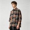 Rhinestone Plaid Oversized Shirt | 100% Cotton Turn-down Collar | Y2K Hip Hop Casual Wear | OEM Streetwear