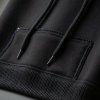 Oversized Black Streetwear Hoodie for Men - Heavyweight Cotton Fleece Custom Hoodie