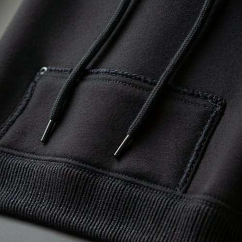 Oversized Black Streetwear Hoodie for Men - Heavyweight Cotton Fleece Custom Hoodie
