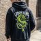 Oversized Black Streetwear Hoodie for Men - Heavyweight Cotton Fleece Custom Hoodie