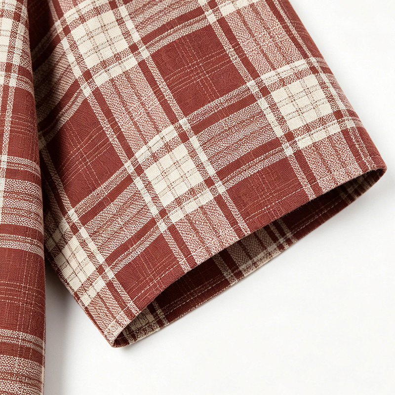 Embroidered Rubber Print Plaid Short Sleeve Shirt