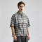 Rubber Print Plaid Short Sleeve Shirt | Retro Daily Hip Hop Streetwear | OEM Streetwear