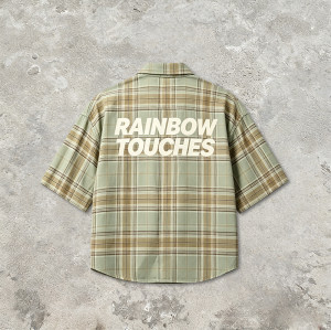 Screen Print Plaid Short Sleeve Shirt | 100% Cotton Oversized Fit | Streetwear Clothing Manufacturer