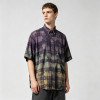 Spray Dye Plaid Short Sleeve Shirt | 100% Cotton turn-down collar | Custom Streetwear Manufacturer