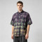 Spray Dye Plaid Short Sleeve Shirt | 100% Cotton turn-down collar | Custom Streetwear Manufacturer