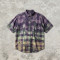 Spray Dye Plaid Short Sleeve Shirt | 100% Cotton turn-down collar | Custom Streetwear Manufacturer