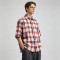 Heat Transfer Print Floral Plaid Short Sleeve Shirt | 100% Cotton | Custom Streetwear Manufacturer