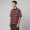 Applique Red Plaid Short Sleeve Shirt | Oversized Fit | Custom Streetwear Manufacturer